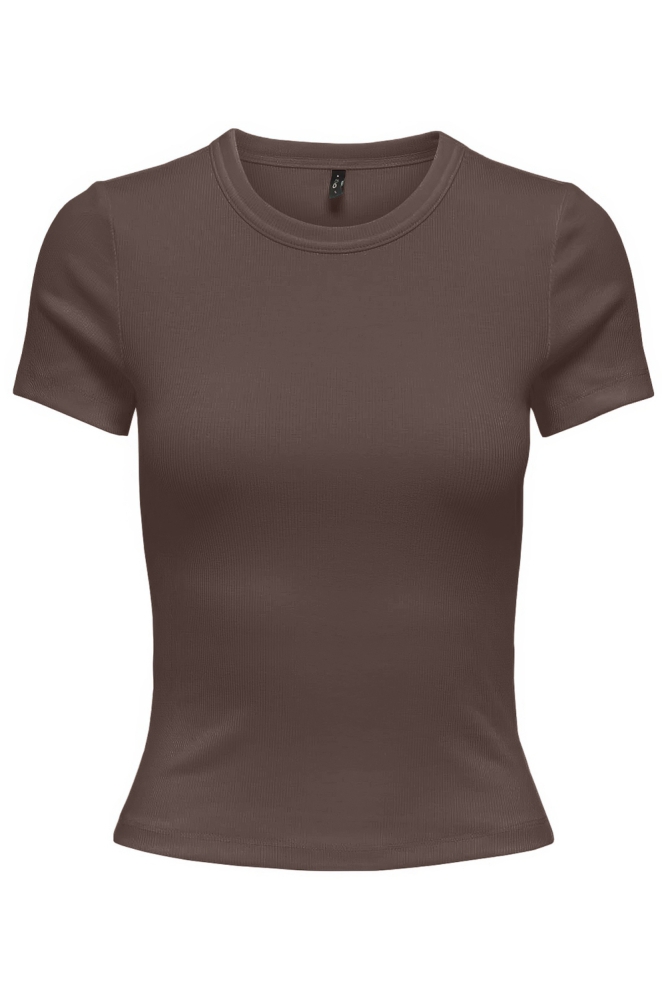 ONLVAL LIFE S/S O-NECK TOP JRS 15369240 CHOCOLATE MARTINI